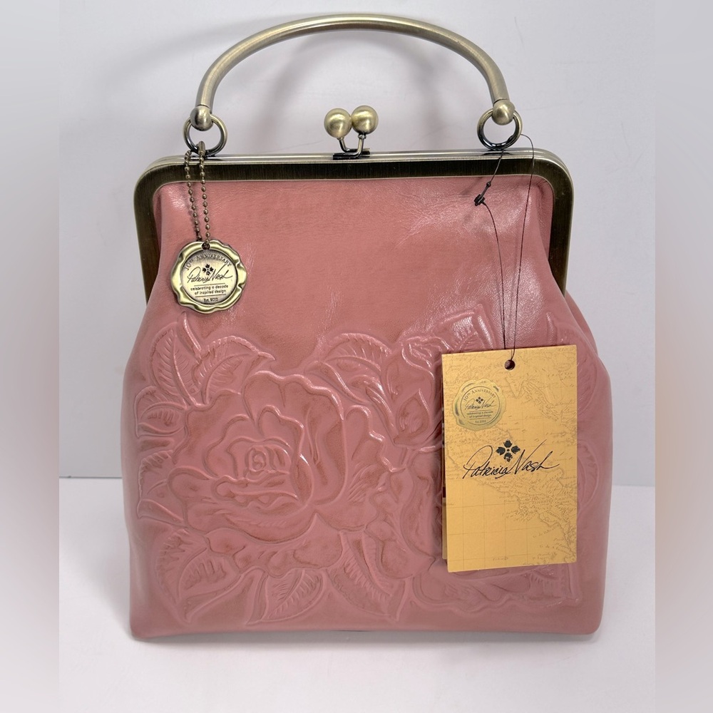Patricia Nash Pink Embossed Leather Bag